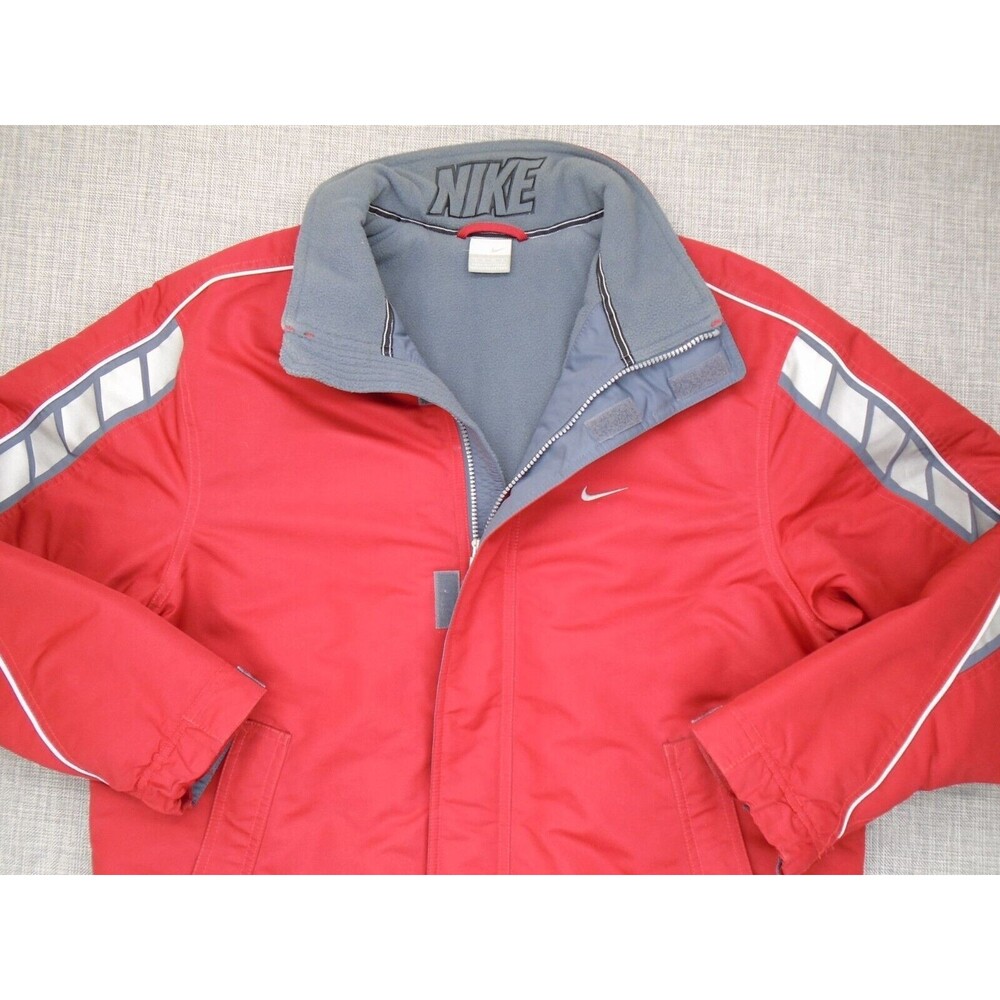 Vintage Nike Jacket Men's Small Polyester & Fleece Red